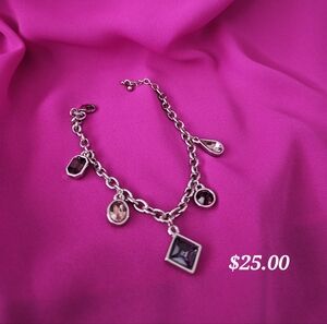 Elegant Silver Charm Bracelet